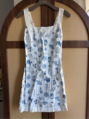 Abercrombie & Fitch summer sardine print dress XS Tall NWT!